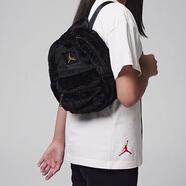 Jordan女子喬丹 毛絨包 迷你小容量 雙肩包HV8004-010黑金 均碼