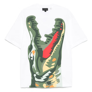 LACOSTE鱷魚(yú) crocodile-print 舒適柔軟圓領(lǐng)短袖T恤 男款 白色 白色 XS