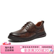 暇步士（Hush Puppies）商場同款秋新款擦色復古通勤男正裝皮鞋 啡色 41