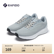 Rapido靂霹道新款情侶款運(yùn)動鞋基礎(chǔ)系帶舒適休閑運(yùn)動鞋CQ4ZK3S01 淺灰色 41
