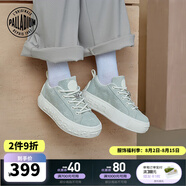 PALLADIUM帕拉丁休閑鞋百搭平跟圓頭低幫女款板鞋99252 淺牛仔/米白 37