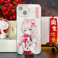 二次元造物家新春原神手機(jī)保護(hù)殼胡桃適用蘋(píng)果16芙寧娜iPhone14彩銀小米15茜特 IMD彩銀透銀新年宵宮送鋼化膜 iQeo10Pro