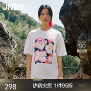 JNBY/江南布衣春秋T恤女復(fù)古新中式手繪印花純棉寬松圓領(lǐng)5O2113980 105/半漂白 XL