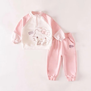 凱蒂貓（hellokitty）Hello Kitty聯(lián)名女童長褲套裝秋新款兒童衛(wèi)衣兩件套童裝 凱蒂貓運動套裝 標(biāo)準尺碼 80 cm
