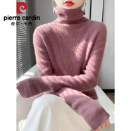 皮爾卡丹大堆堆領(lǐng)長(cháng)袖女毛衣2025冬季新款高領(lǐng)內搭加厚毛衫百搭打底衫 海棠紅 L