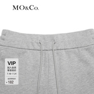 MO&Co.運(yùn)動(dòng)風(fēng)松緊抽繩高腰美式輕潮短褲衛(wèi)褲休閑褲褲子女 中花灰色 XS