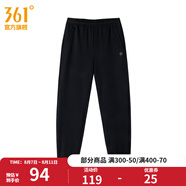361度運動褲女冬季針織長褲女子常規(guī)舒適褲子 超級黑 L