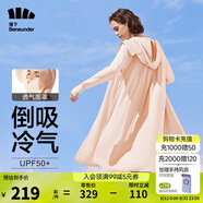 蕉下（beneunder）防曬衣女防紫外線夏季薄款防曬服女士披肩服短外套 紅粉色/升級(jí)長款