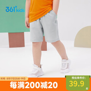 361°兒童短褲夏季男女童3-12歲透氣運動褲梭織五分褲 灰 101