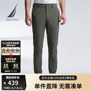 諾帝卡（NAUTICA）男裝春夏新款商務(wù)休閑涼感面料微彈直筒褲男PE4261 海藻綠3BP 33