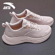 安踏（ANTA）減震軟底有氧跑步鞋女鞋秋季新款網(wǎng)面透氣運(yùn)動(dòng)鞋輕質(zhì)女跑鞋 -3藕灰 37.5