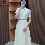 AEMAPE溫柔風(fēng)2026春季新款女士顯瘦天絲時(shí)尚氣質(zhì)淑女裝連衣裙中長(cháng)款裙子 短袖款 S