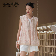 云思木想Ysimo-X摩登國(guó)風(fēng)2025夏季新款鏤空繡花新中式外套女12894 粉色 S