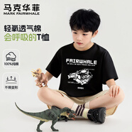 馬克華菲童裝夏季套裝兒童短袖中大童速干T恤戶外運(yùn)動(dòng)男女童速干長(zhǎng)褲 M機(jī)械黑色(單件短袖) 170