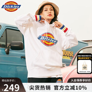 dickies衛(wèi)衣 印花羅紋袖口連帽衛(wèi)衣 情侶男女同款抓絨上衣 DK009586 白色 L