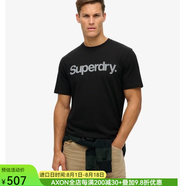 superdry極度干燥男士夏季新款短袖T恤吸汗運動款 柔軟舒適 小眾時尚潮流 9858259/黑 S