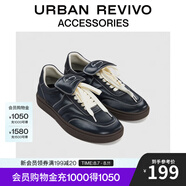 URBAN REVIVO2025夏季新款男士翻蓋鞋舌圓頭運(yùn)動(dòng)鞋UAMS50022 黑色 41