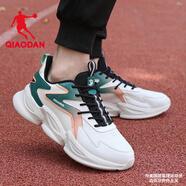 喬丹QIAODAN冬季男鞋跑步鞋子男網(wǎng)面透氣運動(dòng)鞋男休閑鞋子R 古瓷白/蜜橘色-320B 43