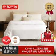 京東京造100%天然蠶絲被 【1.3kg超高填充】四季春秋被子2x2.3m約4.6斤