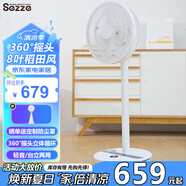 西哲（sezze）日本空氣循環(huán)扇家用電風(fēng)扇直流變頻落地扇360°搖頭節(jié)能果嶺風(fēng)扇遙控節(jié)能臺(tái)立兩用扇輕音扇渦輪扇 Y-228PLUS