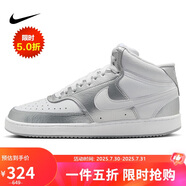 耐克NIKE休閑鞋女子減震COURT VISION MID中幫運(yùn)動鞋CD5436-108白36