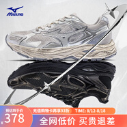 美津濃（MIZUNO）【RACER S】軟底輕便運動跑步鞋男女同款緩震透氣休閑慢跑鞋 18/臟臟銀 40.5 (260mm)