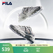 FILA斐樂(lè )女鞋跑步鞋火星二代復古老爹鞋運動(dòng)鞋休閑慢跑鞋MARS Ⅱ 微白/雨霧灰-WA-F12W141116F  36