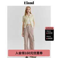 ELAND衣戀短袖針織衫女時(shí)尚甜美糖果色polo衫2024夏季新款 乳白色(64)Cream S 160