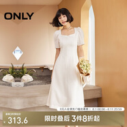 ONLY 2025春季氣質(zhì)復(fù)古方領(lǐng)泡泡袖中長款連衣裙女|125107026
