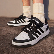 阿迪達斯男鞋女鞋 ENTRAP休閑少年感復古籃球鞋情侶款時(shí)尚休閑板鞋 JI2560黑白配色 42.5