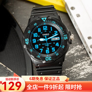 卡西歐（CASIO） 卡西歐(CASIO)手表 樹脂皮帶運動防水兒童學生電子表日期星期 MRW-200H-2B
