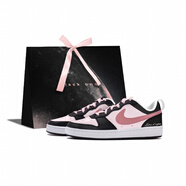耐克（NIKE）【定制球鞋】Nike Court Borough LOW 玫瑰莓莓 禮袋 熊貓 復古簡(jiǎn) 黑粉 37.5