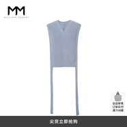 麥檬MM麥檬商場同款秋冬時(shí)尚100%綿羊毛毛針織衫毛衣女5BB233701 灰藍(lán) M