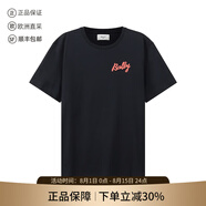 巴利（BALLY）男士棉質(zhì)圓領(lǐng)短袖T恤男裝七夕禮物男 M5BA908F 9G9 6302825 黑色 M