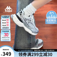 卡帕（Kappa）氫軌鞋厚底銀色老爹鞋女子夏季透氣網(wǎng)面鞋休閑運(yùn)動跑鞋 奧運(yùn)灰 36