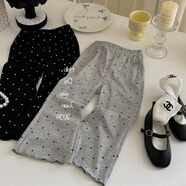 千碩森女童波點(diǎn)喇叭褲春夏款兒童裝打底褲韓版防蚊褲女寶寶洋氣薄款褲子 主圖款 110