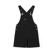 Dickies25春秋秋冬夏新款 休閑帆布背帶女式短褲 多口袋設(shè)計可調(diào)節(jié)肩帶 瀝青黑 M