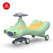 固禾（GUHE）扭扭車(chē)兒童滑板車(chē)時(shí)尚新款溜溜車(chē)1-3歲周歲禮物 艾珀綠不含拖斗靜音輪