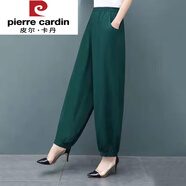皮爾卡丹（pierre cardin）24新款夏季中年人女褲廣場(chǎng)舞燈籠褲闊腿民族風(fēng)休閑百搭春秋長(cháng)褲 926 綠色 XL 【建議80-110斤】