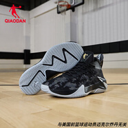 喬丹QIAODAN籃球鞋男鞋破影中幫戰靴2024夏季網(wǎng)面透氣減震實(shí)戰籃球鞋 黑色/金色 44.5