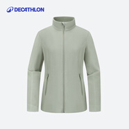 迪卡儂（DECATHLON）保暖戶外抓絨衣外套男女運(yùn)動(dòng)寬松秋搖粒絨外套沖鋒衣內(nèi)膽 女款-全拉鏈-蒼穹綠 XS