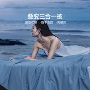 LOVO羅萊被芯可水洗四季被A類抗菌免被套空調(diào)調(diào)溫被200*230cm藍(lán)色