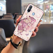 盧盧米（LULUMI）適用三星Galaxy A8S/SM-G8870手機(jī)殼動(dòng)漫搞怪可 黑殼-半邊蝴蝶花 三星galaxy a8s/sm-g8870