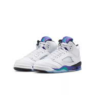 NIKEJordan耐克喬丹AJ5(GS)葡萄紫復刻休閑鞋運動鞋男女童HQ7980-100 35.5
