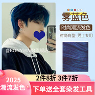 BONYHAIR染發(fā)劑男士專用顏色染頭發(fā)2023流行色免漂在家染 0/88霧藍色 200ml 1支 +褪色膏