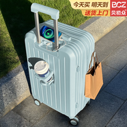 貝初眾行李箱次日達(dá)小型可登機(jī)箱大容量拉桿旅行密碼皮箱子高顏值 冰川藍(lán)【升級(jí)多功能】加厚款 20英寸 【登機(jī)尺寸】無(wú)側(cè)把手掛鉤
