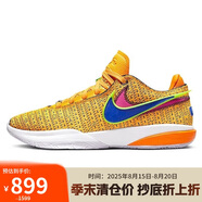 耐克NIKE男籃球鞋LEBRON低幫運動鞋DJ5422-801橙藍白38.5