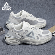 匹克男鞋跑步鞋夏季革網(wǎng)面透氣時(shí)尚軟底男士輕便休閑減震耐磨運動(dòng)鞋男 鐵灰/米白0057 39