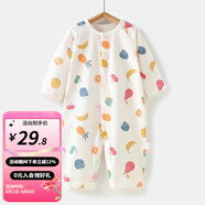 婧麒（JOYNCLEON）嬰兒連體衣春秋寶寶純棉打底哈衣新生兒衣服四季款爬服裝 水果派 59cm