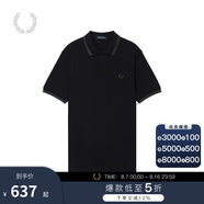 Fred Perry男士POLO衫2025夏季商務(wù)短袖重磅麥穗多彩T恤M3600 Y43/黑色 L